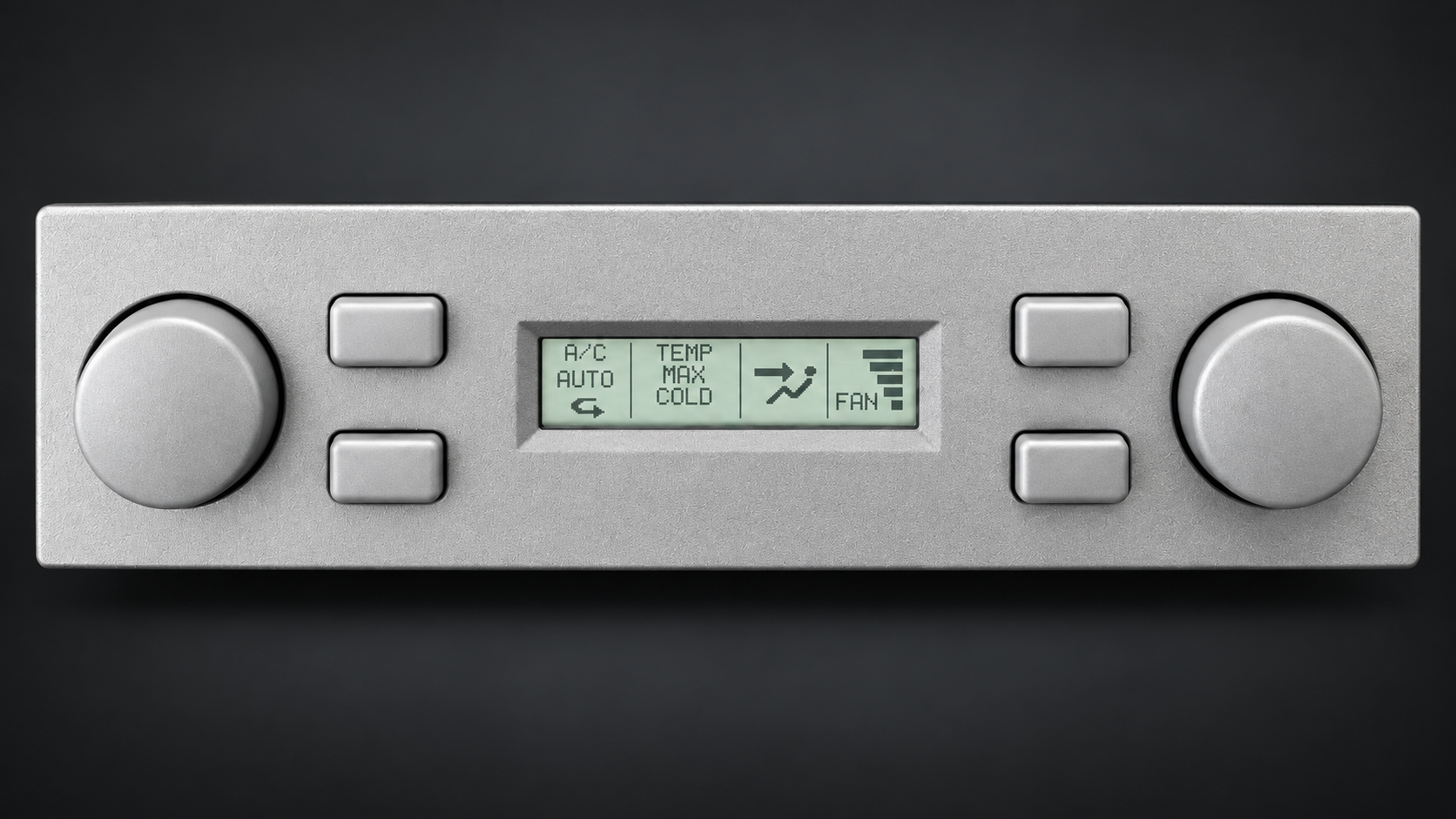 Alpine Siege 100 Series HVAC controller with silver-painted faceplate